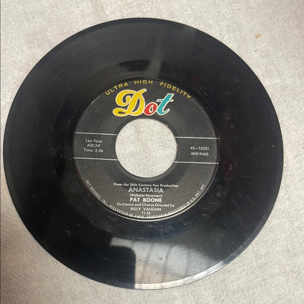 Pat Boone Dot Records Vinyl Record 45 rpm